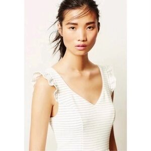 Anthropologie Maeve Sunland Striped Dress size 12 coastal